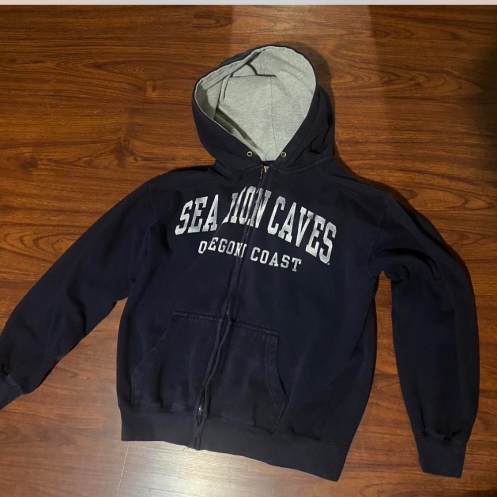 Navy Zip Up Hoodie